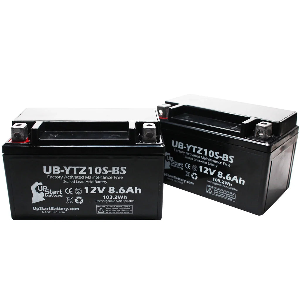 R6S) 600CC Factory Activated, Maintenance Free, Motorcycle Battery - 12V, 8.6Ah, UB-YTZ10S-BS. 2-Pack UpStart Battery Replacement 2011 Yamaha YZF-R6 (excl