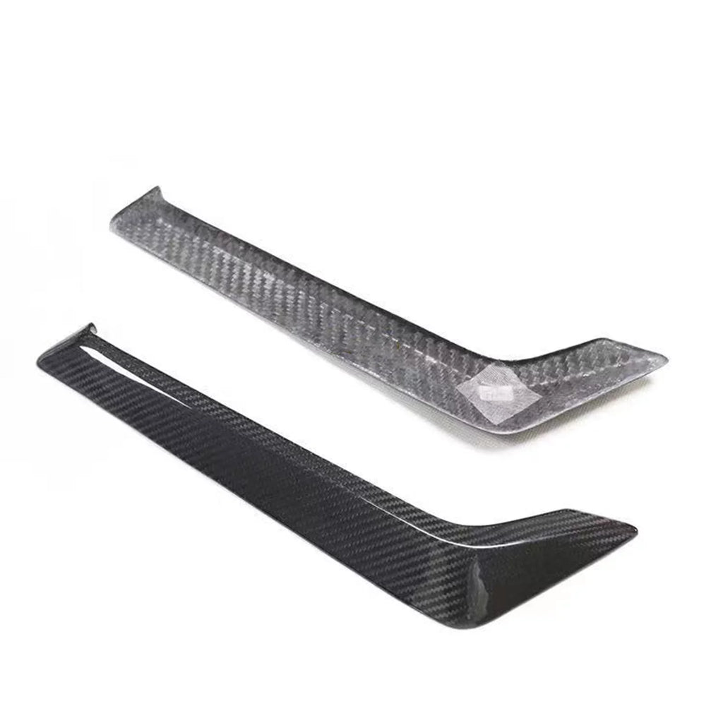 Side Fender Air Vent protector Kit For Infiniti Q60 Q60S 2015-2022 2019  Black Carbon Fiber