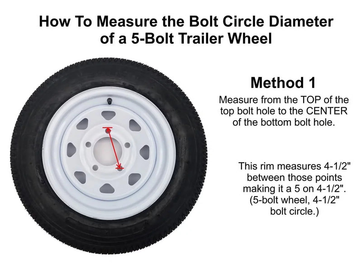 Pair of 5-Bolt On 4-1/2 Inch Trailer Hub Assemblies - Includes (2) 1-1/16 Inch Straight Spindles &amp; Bearings