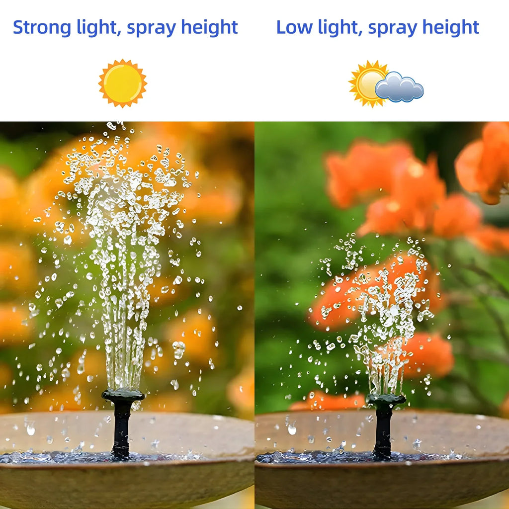 Fountain,And Stakes Solar Rate Submersible aqua With 8 Nozzles Pump With 8 Powered Pond Pump 160l/h Rate Nozzles 9.84ft aqua Pond/pool/fish Stakes Solar Powered 1.5w Pond Pond Dsfen