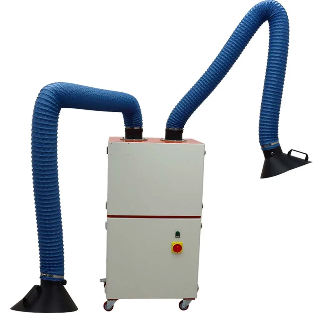 INTBUYING Mobile Welding Fume Extractor Smoke Purifier Dual Arm 220V