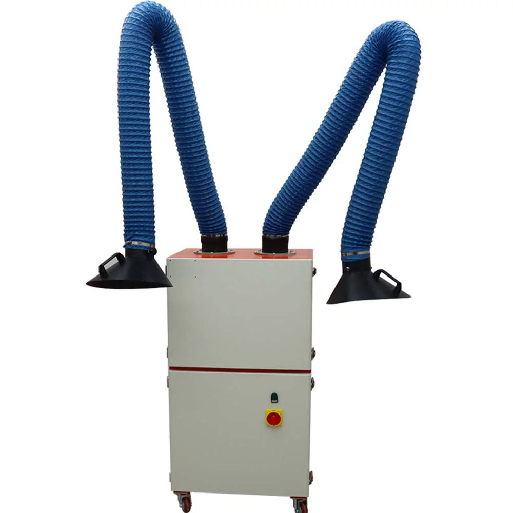 INTBUYING Mobile Welding Fume Extractor Smoke Purifier Dual Arm 220V