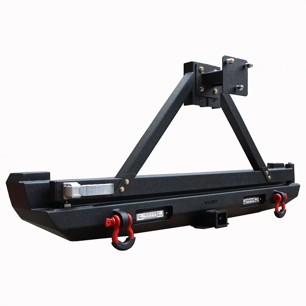 Ronghui For 1984-2001 Jeep Cherokee XJ Steel Rear Bumper W/Spare Tire Carrier & Lights