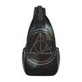 Harry Potter Deathly Hallows Sling Bag Crossbody Backpack Chest Bags Diagonally Travel Daypack For Women Men Adults Teen