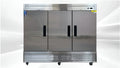 ft.. Commercial Upright Reach-In Three Door Refrigerator in Stainless Steel 64.8 Cu. 83 in