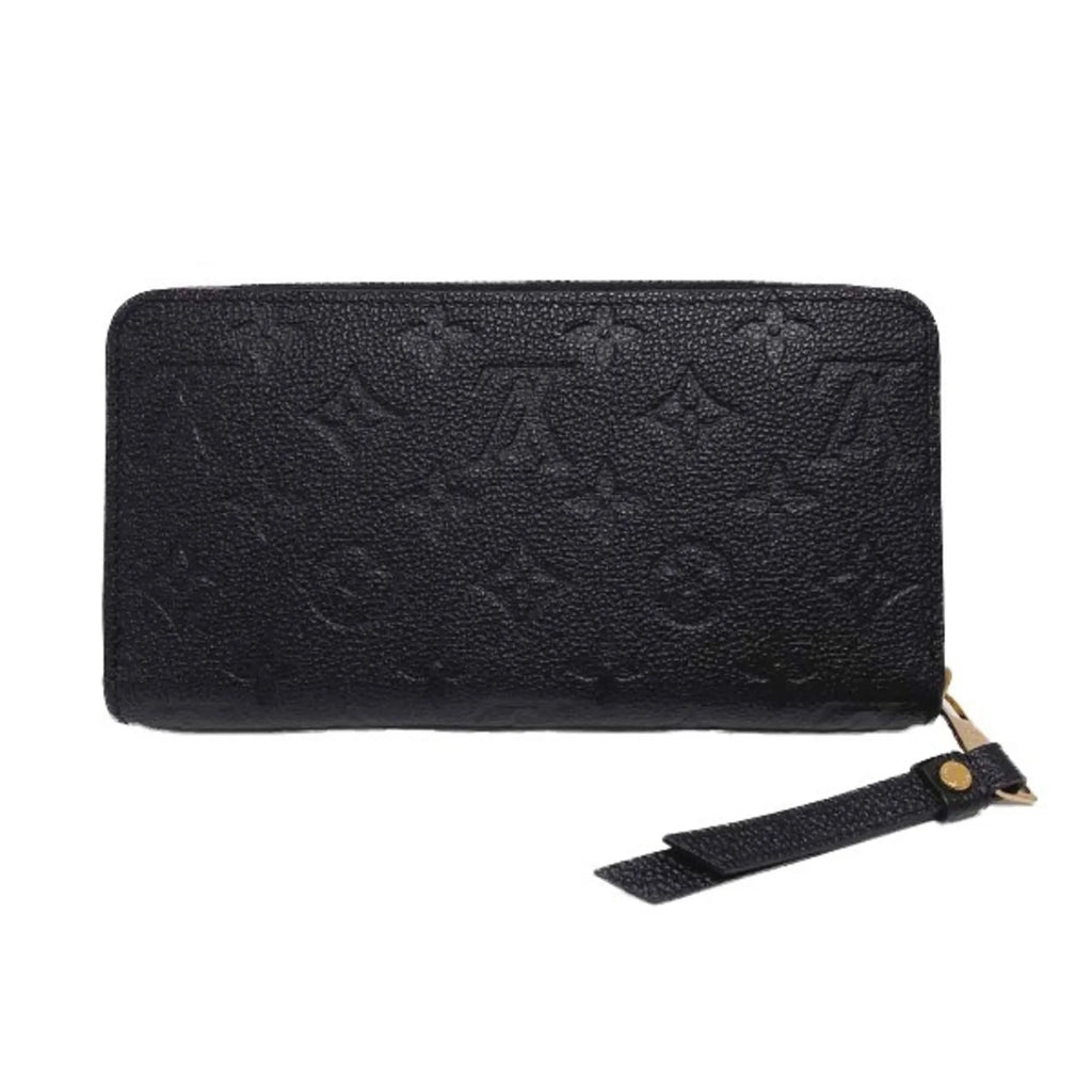 Pre-Owned LOUIS VUITTON Round Zipper Monogram Empreinte Zippy Wallet M61864 Louis Vuitton Noir Long LV (Good)