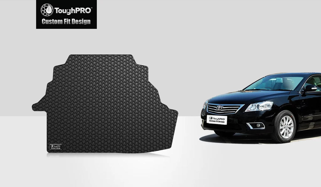 ToughPRO - Trunk Mat appropriate with  Camry - All elements Heavy Duty (Made in USA) - Black Rubber - 2011