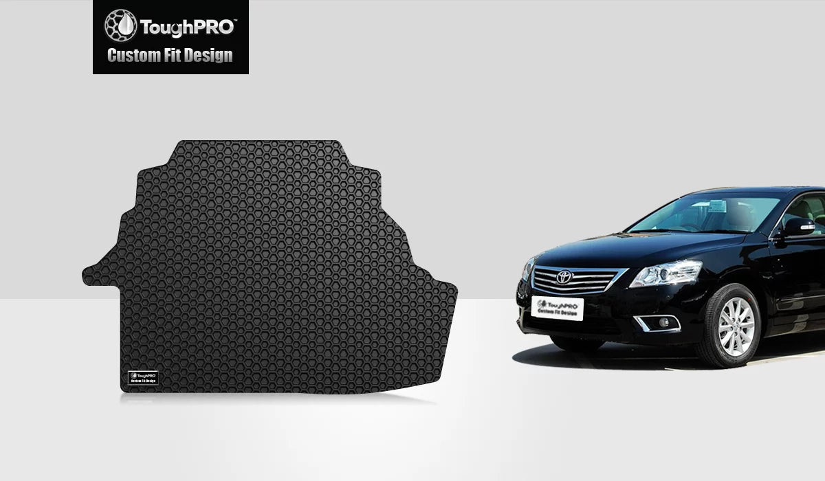 ToughPRO - Trunk Mat appropriate with  Camry - All elements Heavy Duty (Made in USA) - Black Rubber - 2011