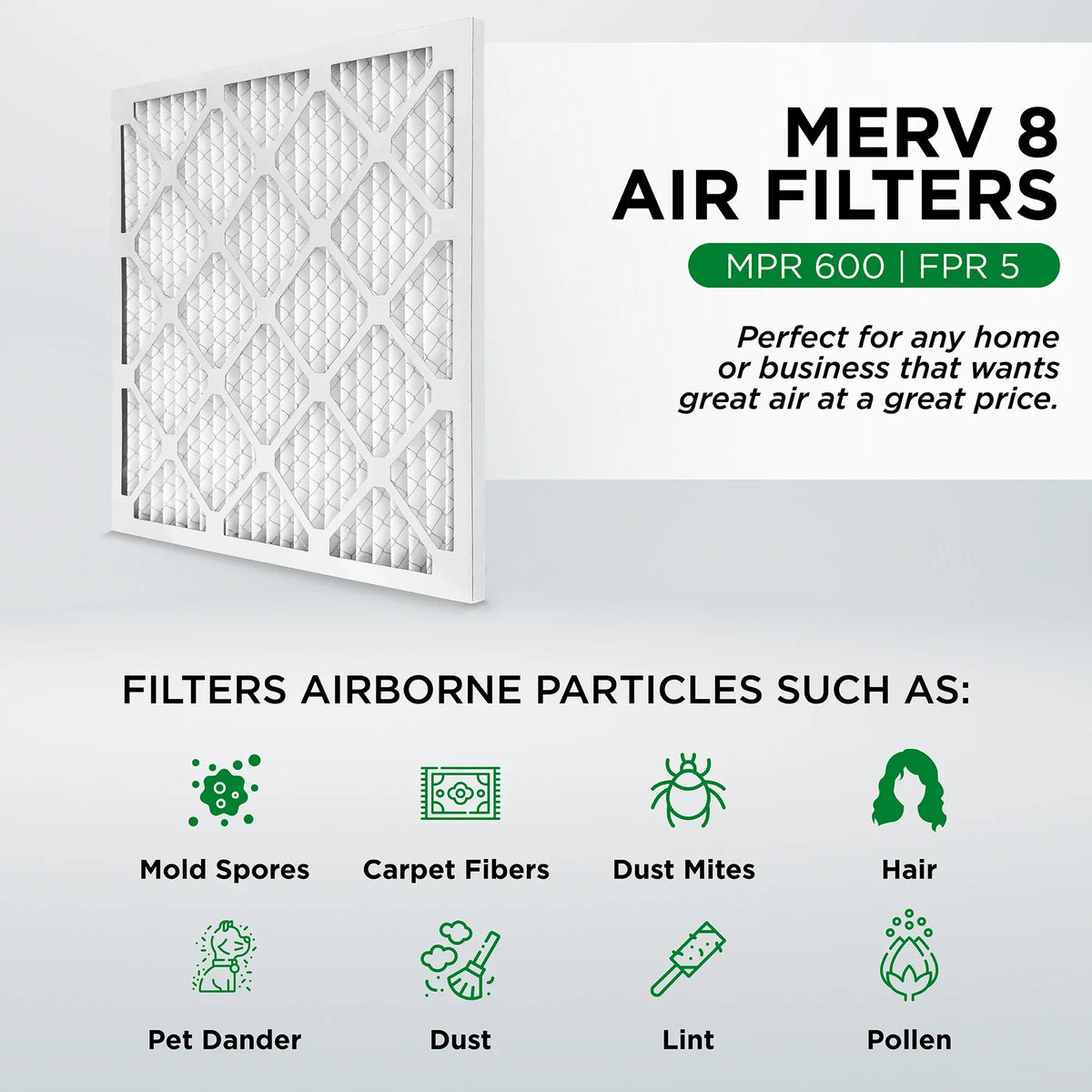 (Actual Size: 11.38 x 23.38 x 3.75 Inches). 3 Pack. Pamlico Air 12x24x4 MERV 8 Pleated AC Furnace Air Filters