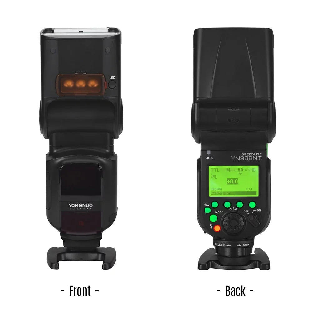 YONGNUO Camera Flash,YN968N YN968N II TTL LED 5600K DSLR Speedlite Speedlite 1/8000s HSS II TTL Speedlite appropriate YN622N YN560 DSLR appropriate YN622N appropriate Built-in LED 5600K HSS