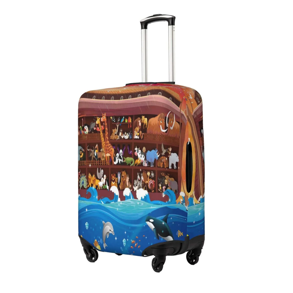 Junzan Animals On Noah'S Ark2 Print Washable Luggage wrap - Fashion Suitcase Protector Fits 18-32 Inch Luggage