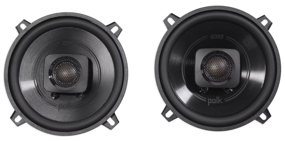 (2) Polk Audio DB522 5.25" 600w Car Audio Marine/ATV/Motorcycle/ship Speakers Bundle with (2) Rockville RPB1 10 Watt