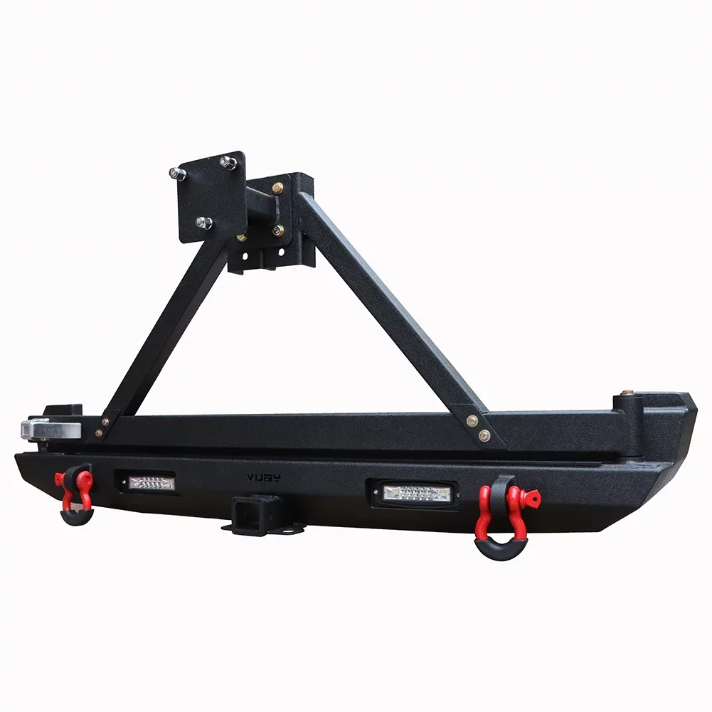 Ronghui For 1984-2001 Jeep Cherokee XJ Steel Rear Bumper W/Spare Tire Carrier & Lights
