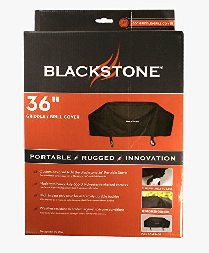 Blackstone 1528 600D Polyester Heavy Duty Flat top Gas Grill protector, moisture impervious Exclusively Fits 36" Griddle Cooking Station, Black