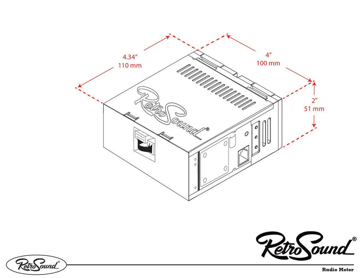 RetroRadio appropriate with 1977-79  Ranchero Features Include Bluetooth, AUX, AM/FM LACB-M1-121-55P-75PF4