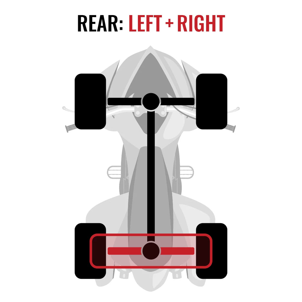 2 pc Sixity XT Rear Left Right Axle matching with Can-Am Commander 1000 2015 - STD DPS XT XT-P 4X4
