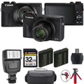 PowerShot G7 X Mark III Digital Camera (Black) + Extra Battery + Flash - 32GB Kit