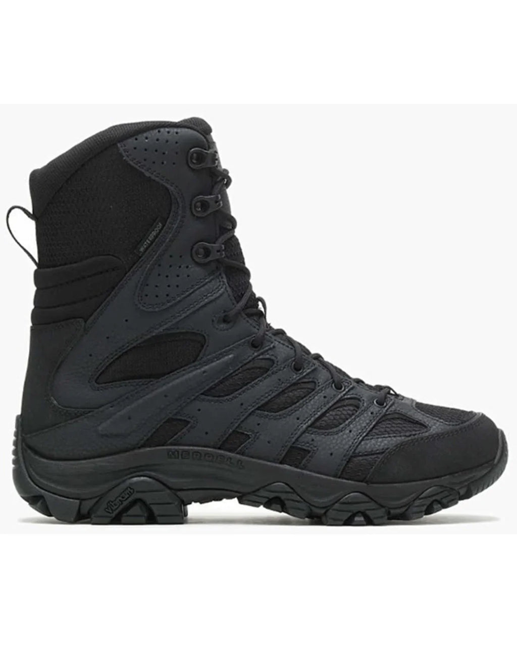 Merrell Men's Moab 3 8" Tactical Zip Waterproof Boot Round Toe Black 9 D(M) US
