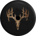 2018 2019 Wrangler JL Backup Camera Deer Antlers Skull Hunting Dark Ghost Skulls Spare Tire wrap for Jeep RV 32 Inch