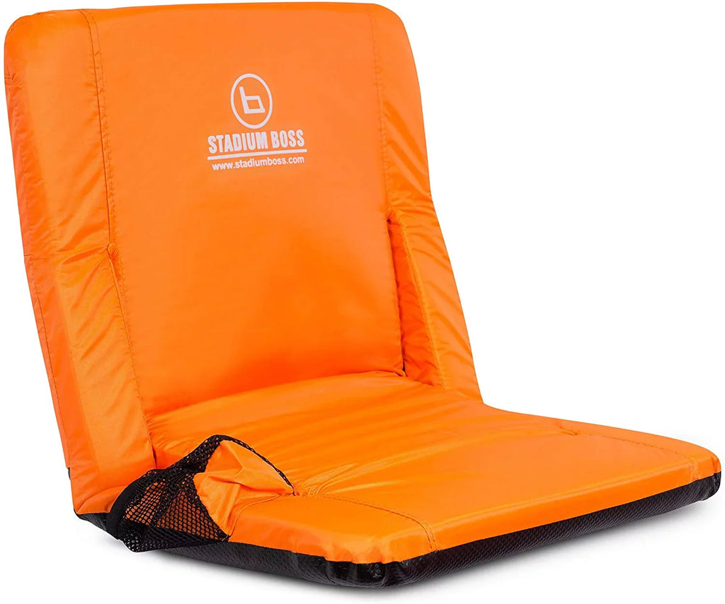 Stadium Boss Stadium Seat Reclining Bleacher Chair Folding - Orange