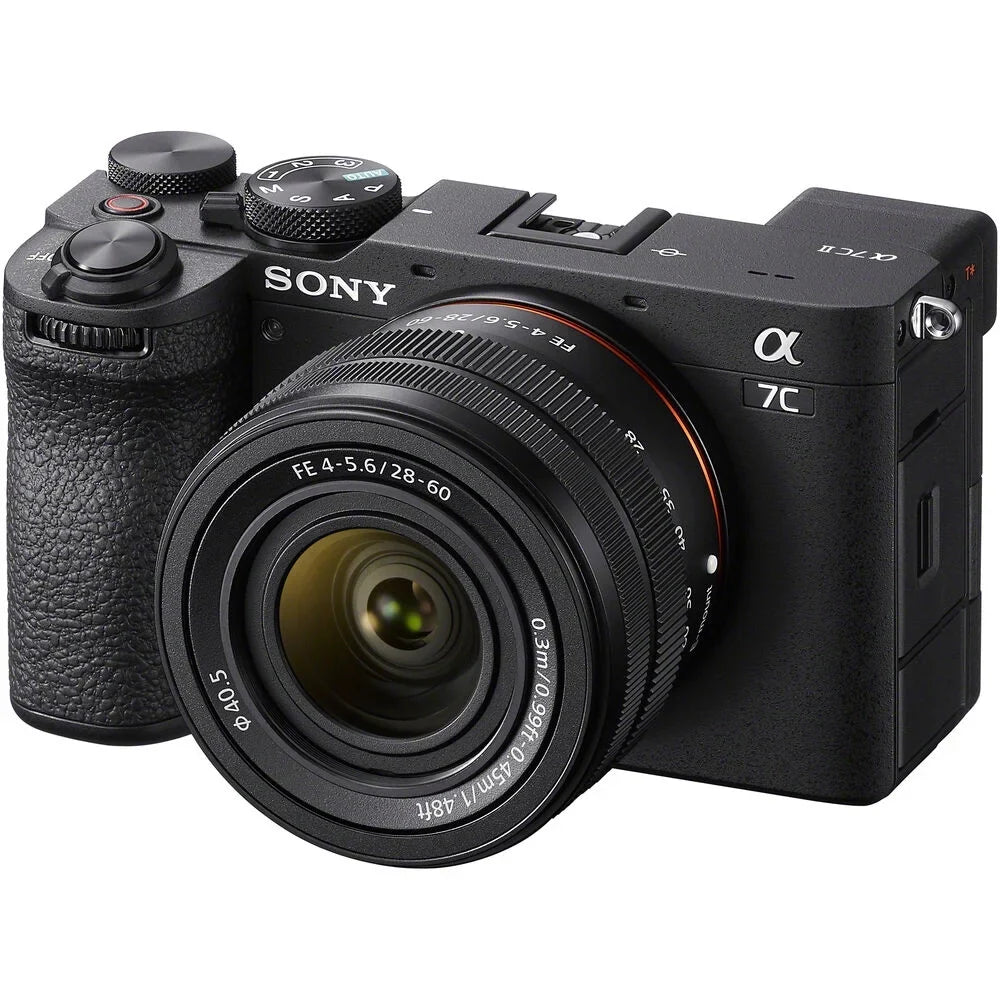 a7C II Full Frame Mirrorless Camera Body with 28-60mm F4-5.6 Lens Black ILCE-7CM2L/B Bundle with Deco Gear Photography Bag Case + Extra Battery + Charger + Tripod + Software Kit & Accessories