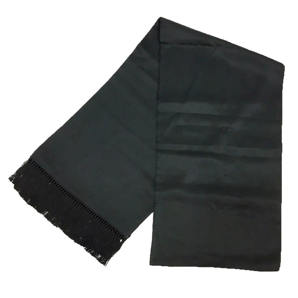 Pre-Owned CELINE Celine Stole Long Scarf Silk Black Muffler aq9190 (Good)