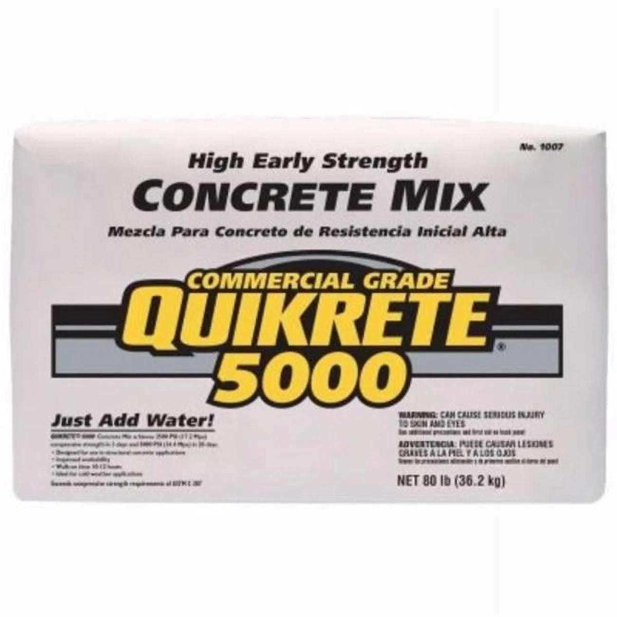 60 lbs Commercial Grade & High Early Strength 5000 Concrete Mix