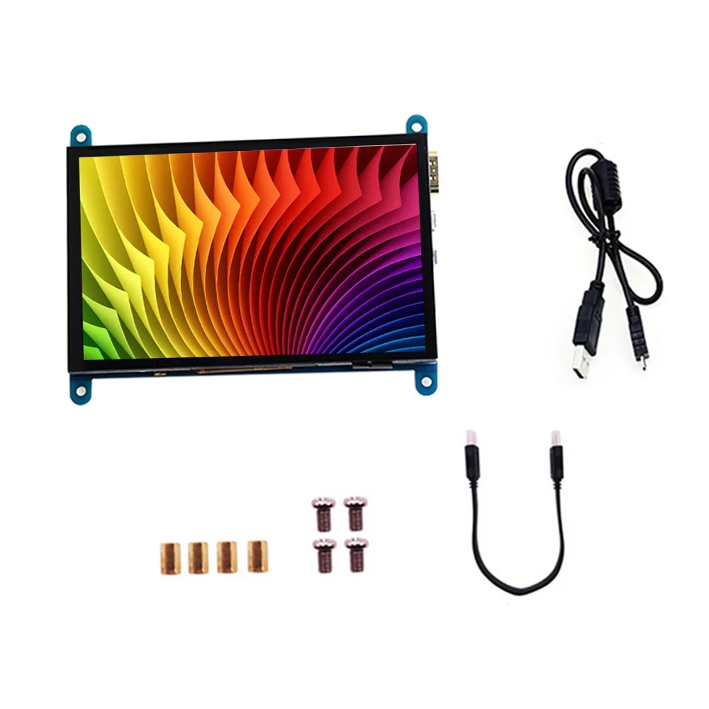 Andoer 5 Inch HD Capacitive Touchscreen Display 800*480 Resolution Small Portable Monitor with USB HD Interface matching with Raspberry Pi Tool