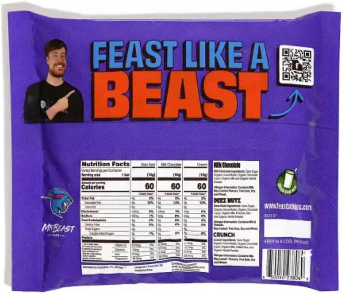 Beast Feastables Mini Chocolate Bars Bag Of 50. Mr