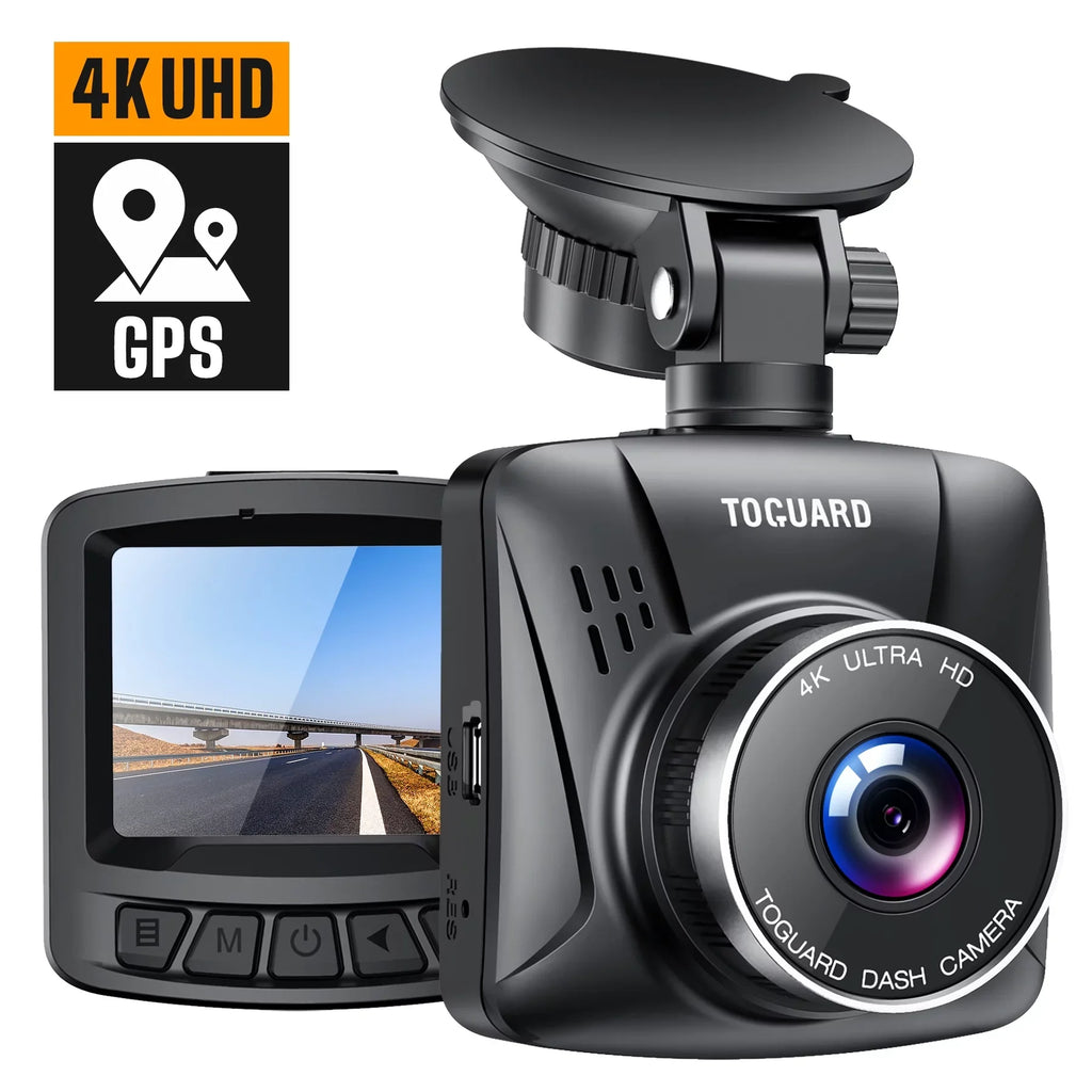 TOGUARD Dash Cam,4K Dash Cam Front 2" LCD Screen Car Camera with GPS, 170° Wide Angle, WDR, Night Vision, Parking Mode, G-Sensor