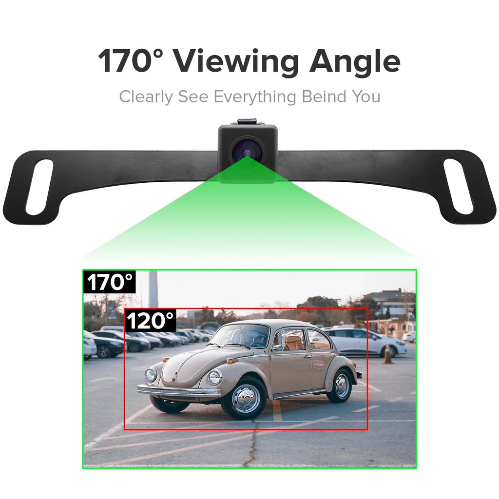 Master Tailgaters OEM Rear View Mirror with 4.3” LCD Screen + Waterproof 170° Backup Camera Kit - Universal Fit for Enhanced Car Safety