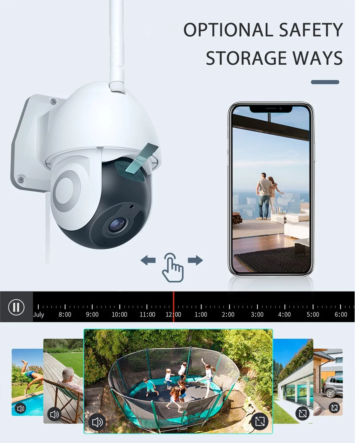 Victure FC920B Outdoo Floodlight Surveillance Cameras,IP55 Waterproof,Motion-Activated,Wifi Connection for Outdoor/Courtyard/Farm