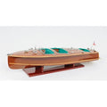 Wood Brown C1928 Chris Craft Triple Cockpit Hand Painted Decorative craft. HomeRoots  9 in