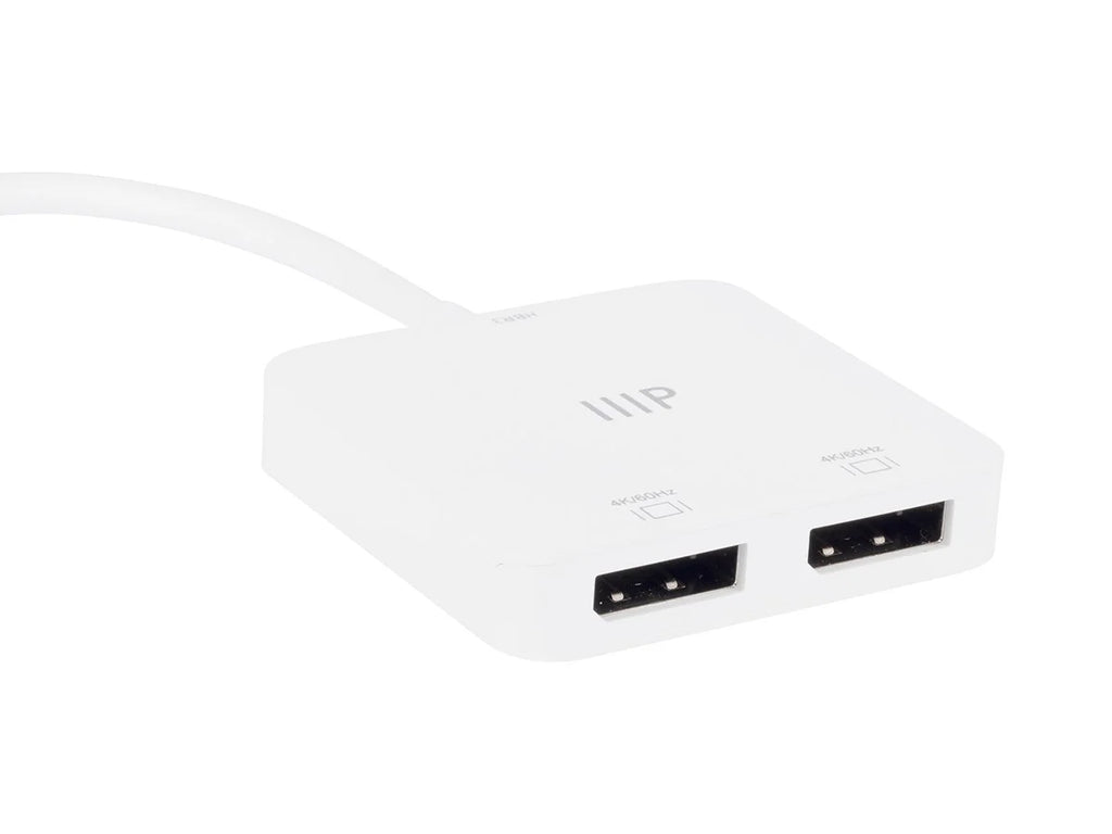 Monoprice USB-C to Dual 4K DisplayPort Adapter (Dual 4K@60Hz) matching with Thunderbolt 3 Devices with Windows and MacOS