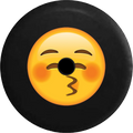 2018 2019 Wrangler JL Backup Camera Text Emoji Kissing Face Spare Tire protector for Jeep RV 32 Inch