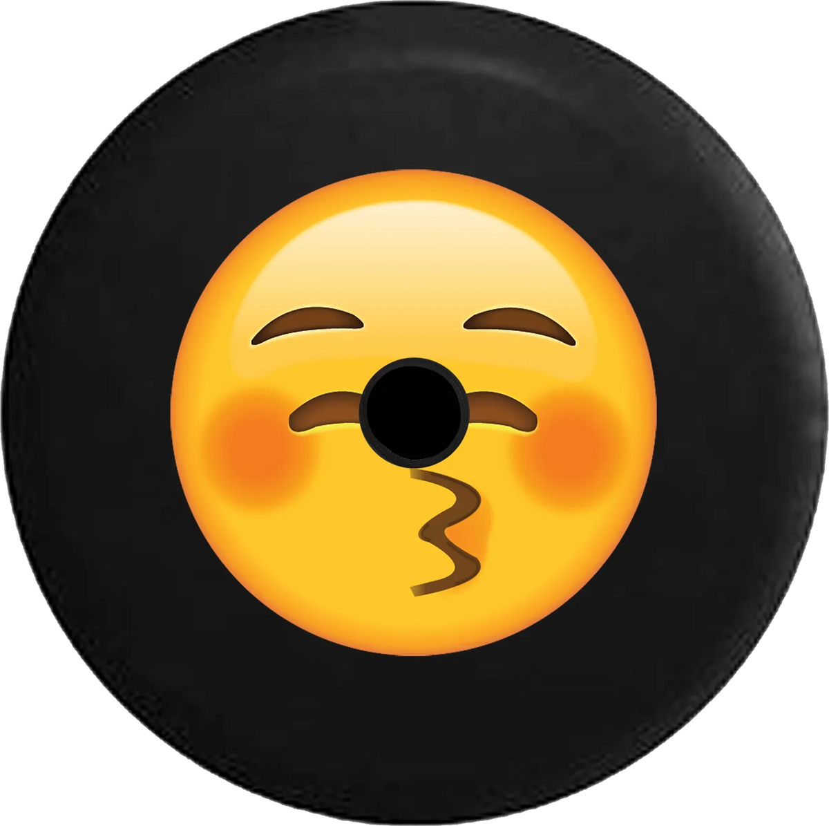 2018 2019 Wrangler JL Backup Camera Text Emoji Kissing Face Spare Tire protector for Jeep RV 32 Inch