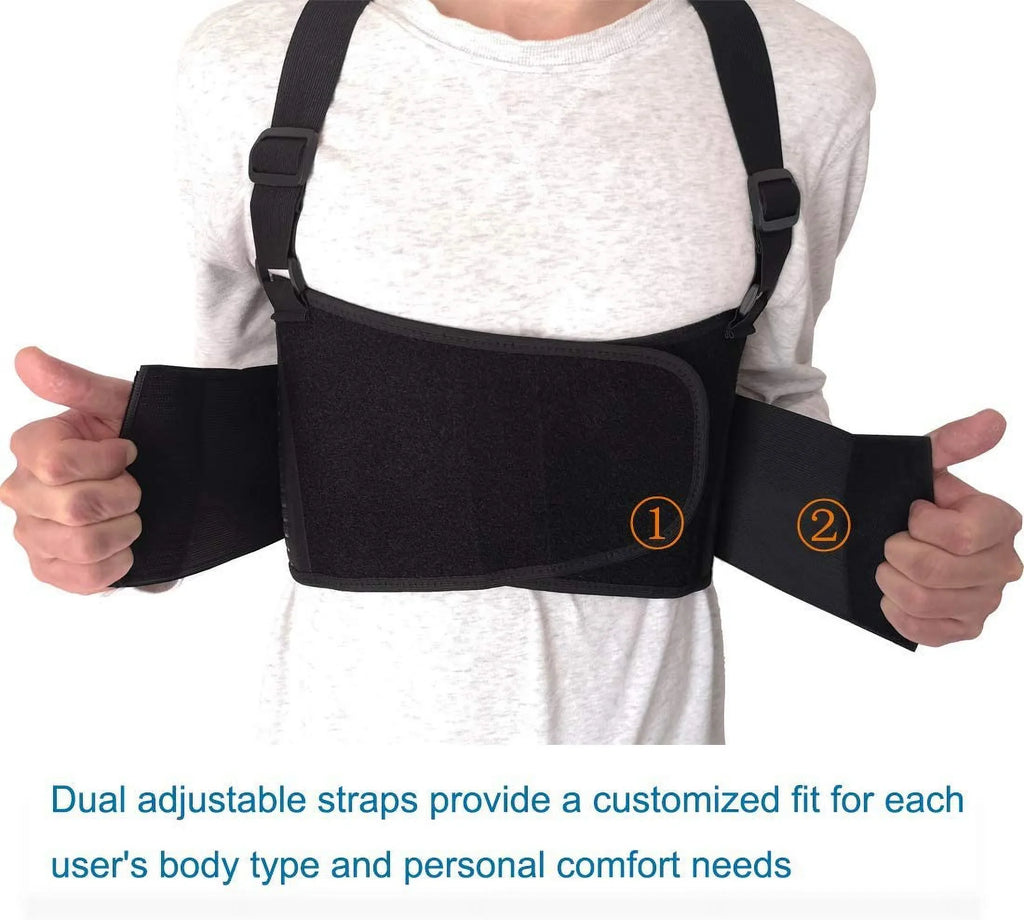 Solmyr Rib and Chest Support Brace, Broken Rib Brace, Breathable Rib Belt for Sore or Bruised Ribs Support, Sternum Injuries, Dislocated Ribs Protection, Pulled Muscle Pain (L/XL)