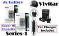 Super Hi Vivitar 2-Pc 2300 mAh EN-EL14a Li-Ion Battery & Charger For  D3400