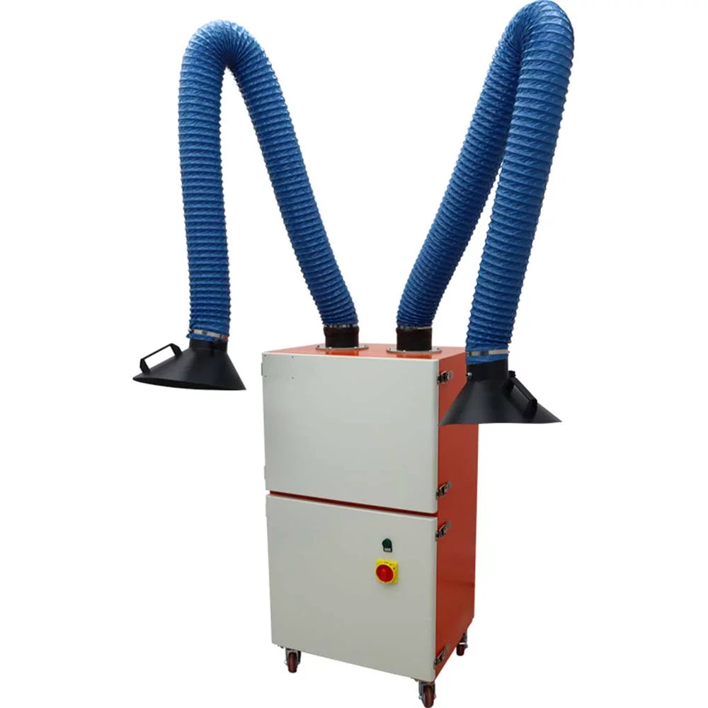 INTBUYING Mobile Welding Fume Extractor Smoke Purifier Dual Arm 220V