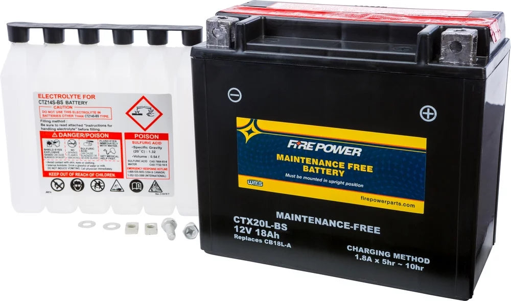 Fire Power Maintenance Free Battery CTX20L-BS appropriate With Kawasaki Ultra 310X (JT1500-L) 2015-2016