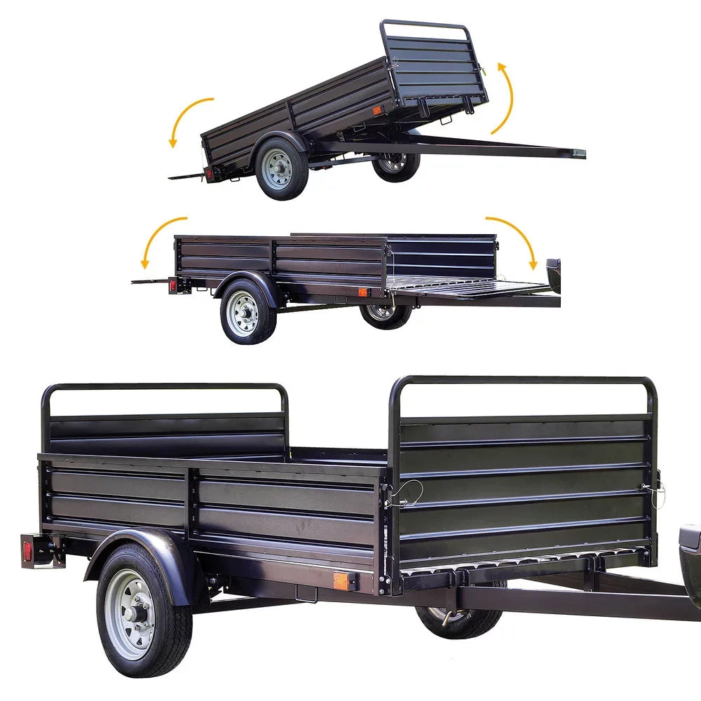 Multi Purpose Utility Trailer (Black Powder-Coated). x 7 ft. 5 ft