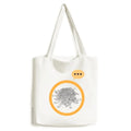 Chrysanthemum Outline Flower Expression Sack Canvas Tote Shoulder Bag