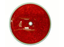 Reflector - Center Hole Mount - Red (100 Pack). Cortina 13-099-32 3-3/8" Dia