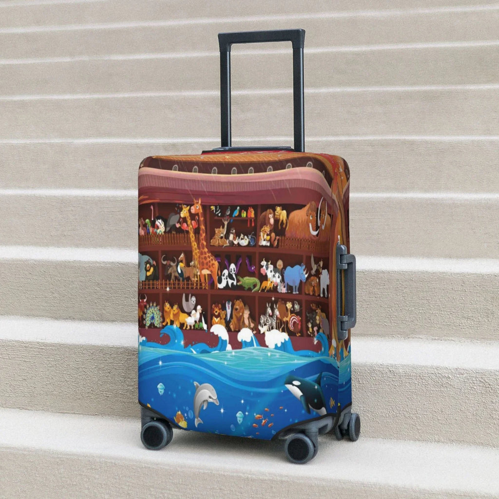 Junzan Animals On Noah'S Ark2 Print Washable Luggage wrap - Fashion Suitcase Protector Fits 18-32 Inch Luggage