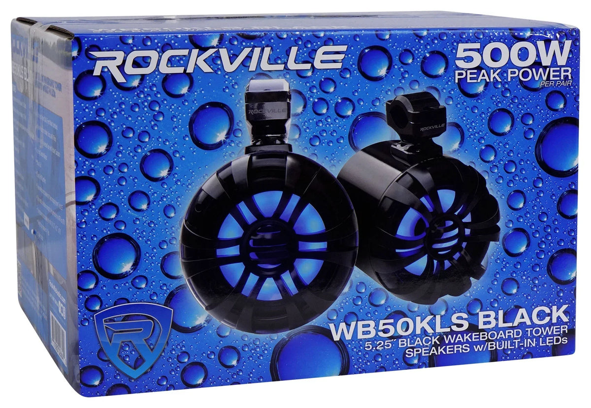 (2) Memphis Audio GEN65FE Pods+LED Tower Speakers+Amp For 2016+ Polaris General