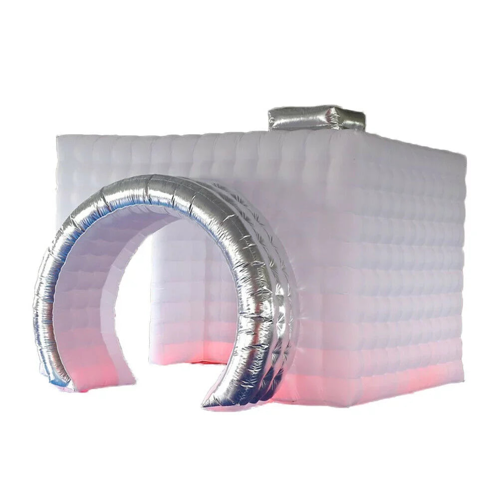 TOOL1SHOoo 2.5M White Inflatable Photo Booth Air Tent&Blower Portable Photobooth+ LED Light