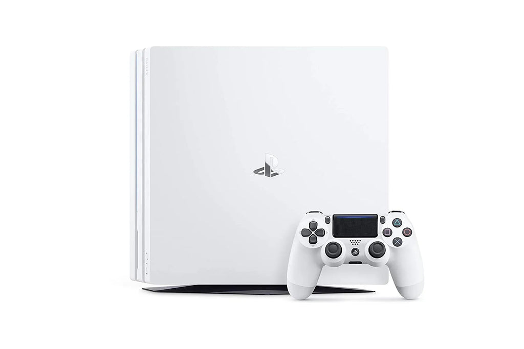 PlayStation 4 Original 500GB Matte White Gaming Console + Gaming Earbuds With Microphone BOLT AXTION Bundle Like New
