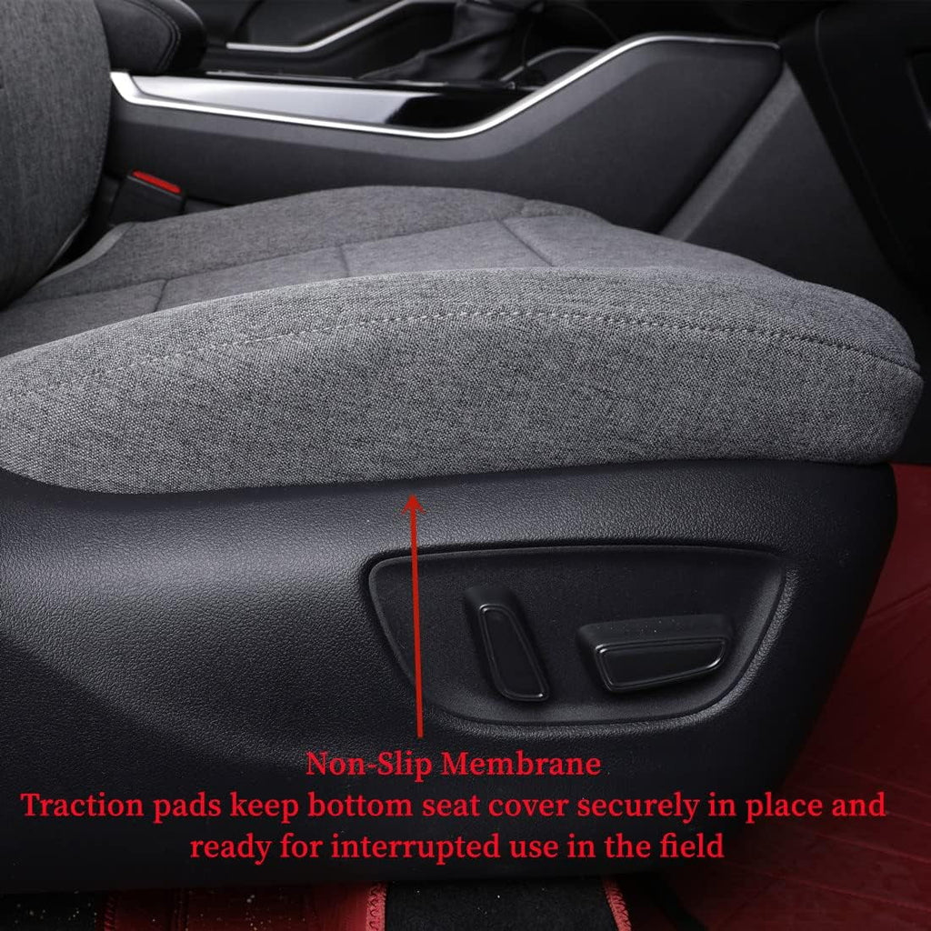 Coverdream Custom Fit Highlander Car Seat Covers for  Highlander 2014 2015 2016 2017 2018 2019 - Three Row,Second Row 40/60 Split,Polyester (Full Set,Gray)