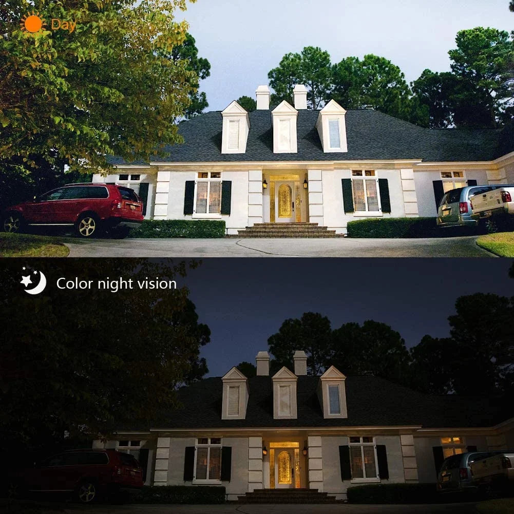 Security Camera Outdoor,Wireless WiFi Pan Tilt Spotlight Solar Battery Powered Motion Detection Home Camera with Color Night Vision,2.4G WiFi ,Secure Cloud/Sd Slot Storage -SOLIOM S600