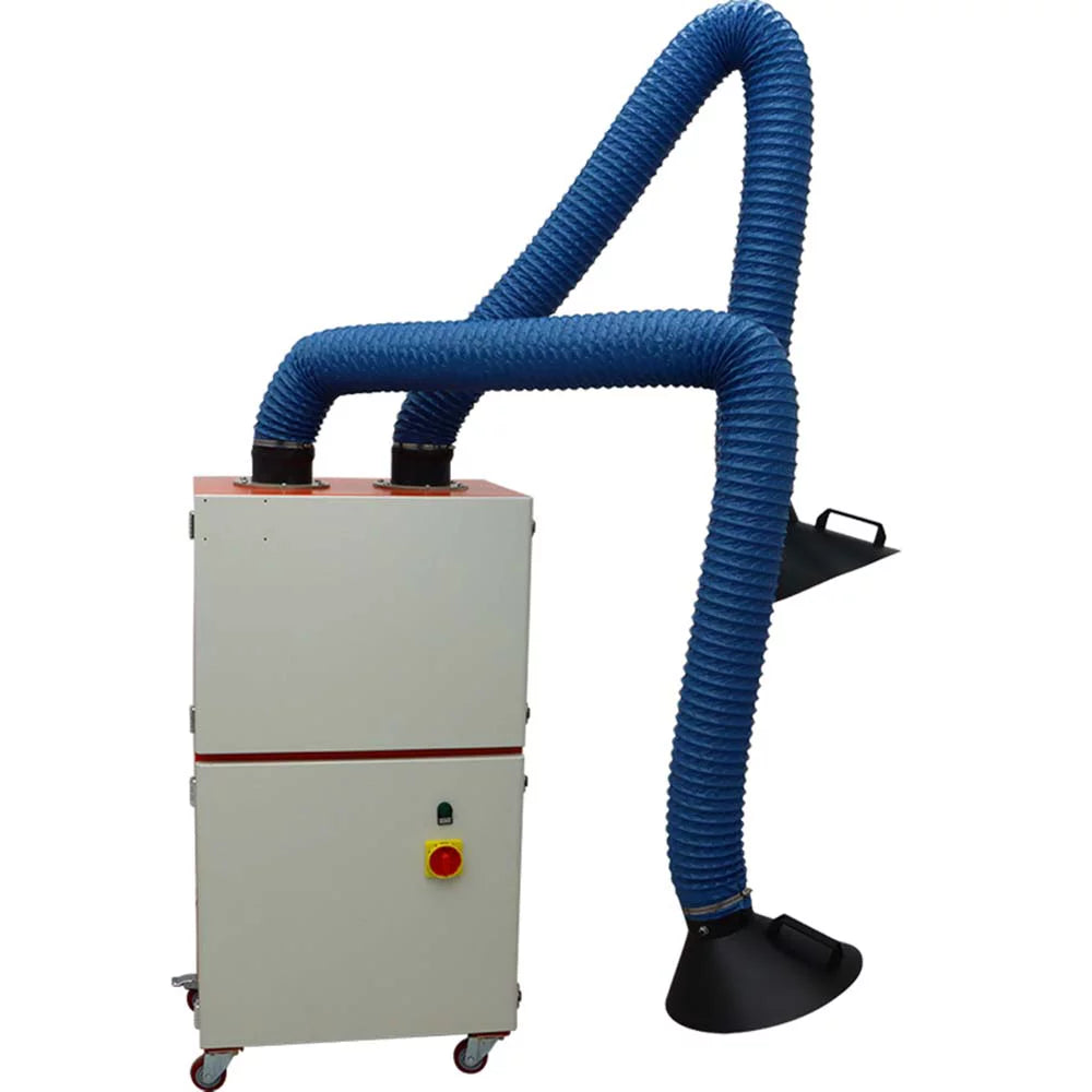 INTBUYING Mobile Welding Fume Extractor Smoke Purifier Dual Arm 220V